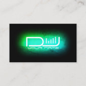 Faux neon licht DJ equalizer Visitekaartje (Voorkant)