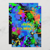 Faux Neon, Peinture, Paintball, Invitation (Devant / Derrière)