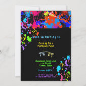 Faux Neon, Peinture, Paintball, Invitation (Dos)