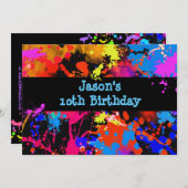 Faux Neon, Peinture, Paintball, Invitation (Devant / Derrière)