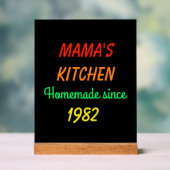 FAUX Neon Retro Style Mama's zelfgemaakte keuken Acryl Bord (Neutraal)