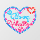 Faux Neon zijn mijn zakelijke Valentijn Raamsticker (Vel)