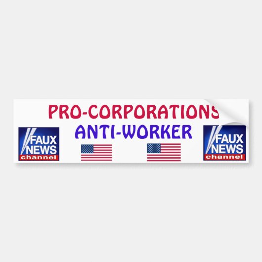 FAUX NEWS* Bumpersticker (Voorkant)