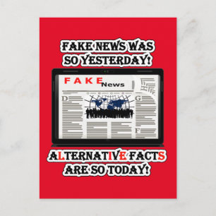 Faux News et autres faits Carte postale