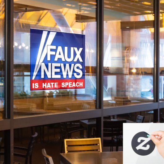 Faux News  Raamsticker (Restaurant Raam)