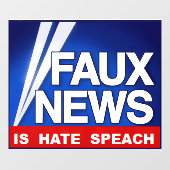 Faux News  Raamsticker (Vel)