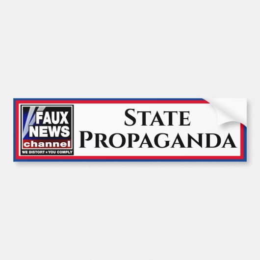 Faux News "State Propaganda" Bumpersticker (Voorkant)