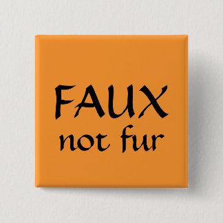 FAUX niet bont Vierkante Button 5,1 Cm