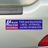 Faux Noise ALL Lies, Vitriol & MisInformation Bumpersticker (Op auto)
