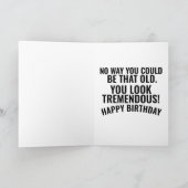 FAUX NOUVELLES ! CARTE D'ANNIVERSAIRE TRUMP FUNNY (Intérieur)