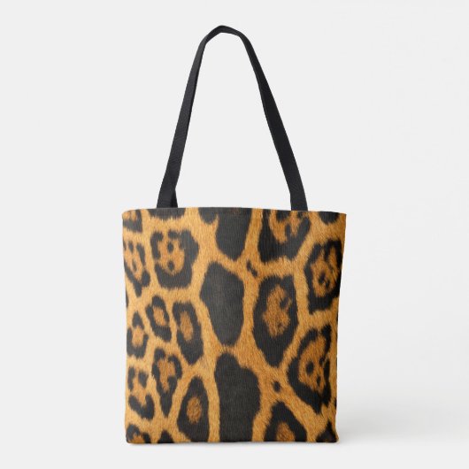 Faux Ocelot Skin All Over Print Canvas tas (Achterkant)