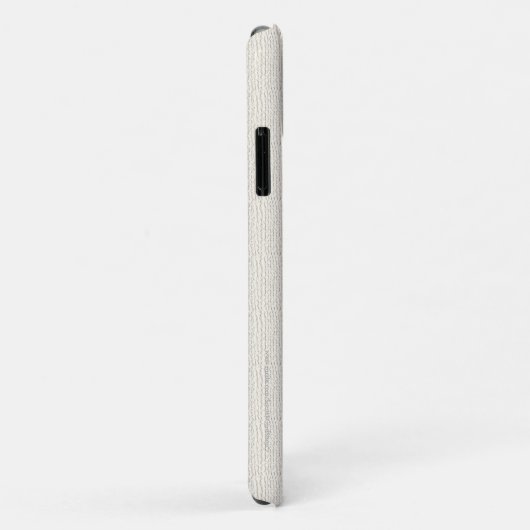 Faux Off White Burlap Custom Rustige Monogram Case-Mate iPhone Case (Achterkant/rechts)
