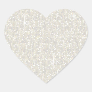 Faux off witte glitter Confetti Hart Sticker