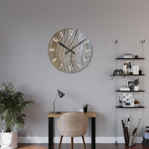 Faux Old Curved Cypress Tree Bark Ronde Klok