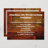 Faux-olied Wood Plank op maat Briefkaart (Voorkant / Achterkant)