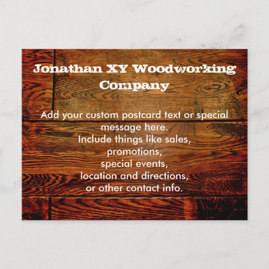Faux-olied Wood Plank op maat Briefkaart (Voorkant)