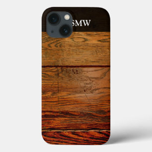Faux-olied Wood Plank op maat iPhone 13 Hoesje