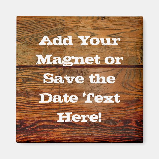 Faux-olied Wood Plank op maat Magneet (Voorkant)