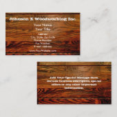 Faux-olied Wood Plank op maat Visitekaartje (Voorkant / Achterkant)