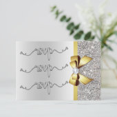 Faux Or Arc Argent Paillettes RSVP Mariage (Debout devant)