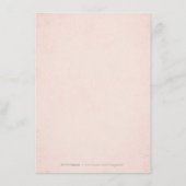 Faux or blush élégante dentelle carte de détails m (Dos)