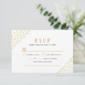 Faux or Confetti de mariage buffet RSVP (Debout devant)