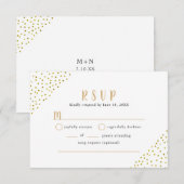 Faux or Confetti Mariage buffet RSVP (Devant / Derrière)