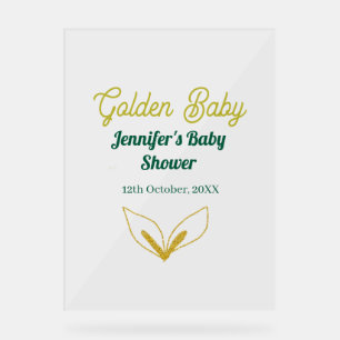 Faux or feuillu forêt verte enchanté bébé douche