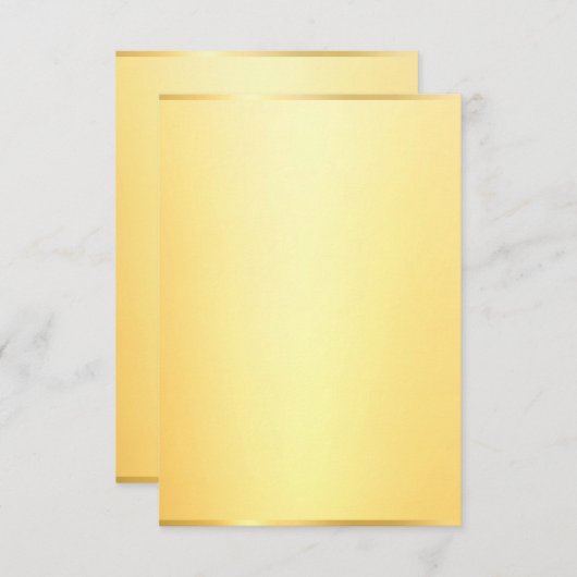 Faux Or moderne Elégant Modèle blanc (Devant / Derrière)