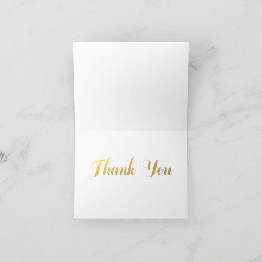 FAUX OR REMERCIEMENTS DE MARIAGE AVEC CARTE PHOTO (Intérieur)