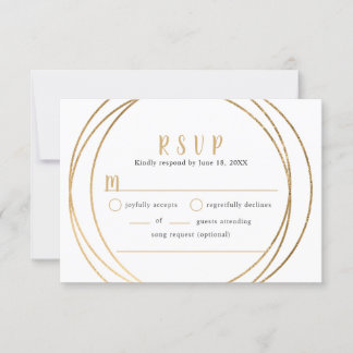 Faux or rond géométrique mariage buffet RSVP