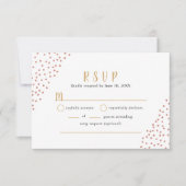 Faux or rose gold Confetti Mariage buffet RSVP (Devant)
