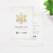 Faux or Snowflake Merci de Noël Insertion (Bureau)