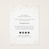 Faux or Snowflake Merci de Noël Insertion (Dos)