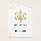 Faux or Snowflake Merci de Noël Insertion (Devant)