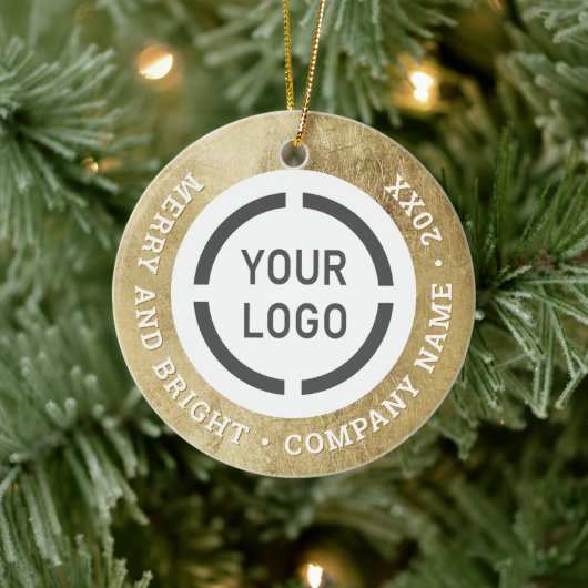 Faux or sur mesure ornements d'affaires avec logo (Arbre)