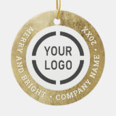 Faux or sur mesure ornements d'affaires avec logo (Devant)