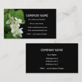 Faux orange blanc sur Carte de visite noir (Devant / Derrière)