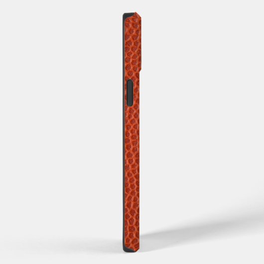 Faux Oranje leder. Aangepaste iPhone Case (Achterkant / Rechts)