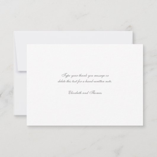 Faux Orchidées Embossées Art Merci Mariage formel (Dos)