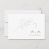 Faux Orchidées Embossées Merci Mariage officiel (Devant)