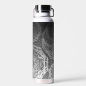 Faux-ornamental Silver- en Black Gold-monogrammen Waterfles (Achterkant)