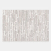 Faux Oud Bruin Zwart Wit Brick Wall Inpakpapier Vel (Voorkant 2)