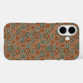 Faux Oude Doek Patches iPhone Case (Achterkant (horizontaal))