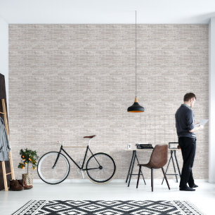 Faux oude witte bakstenen muur behang