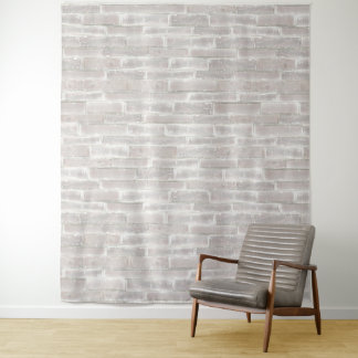 Faux oude witte bakstenen muur wandkleed