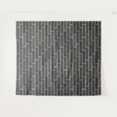 Faux oude zwarte bakstenen muur wandkleed (Voorkant (horizontaal))