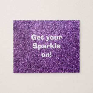 Faux Paarse Glitter Legpuzzel