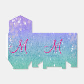 Faux Paarse Glitter Patio Lantern Confetti Glow Bedankdoosjes (Uitgevouwen)