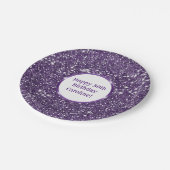 Faux Paarse glitter-textuur: kijk met aangepaste t Papieren Bordje (Gekanteld)